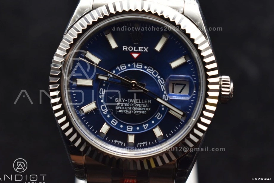 Affordable Best SS SS Dial Blue on Bracelet Jubilee 1111 Skydweller Noob A23J Edition 0316